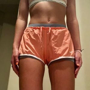 Nike salmon & grey colored shorts!